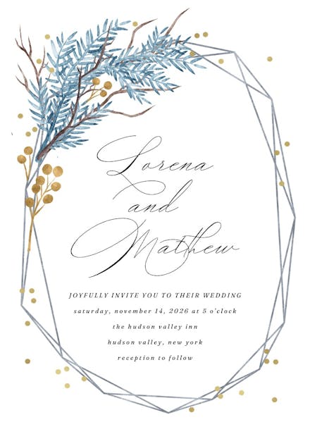 Iced frame - wedding invitation