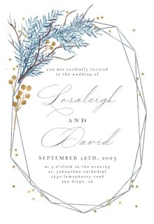 Iced frame - wedding invitation