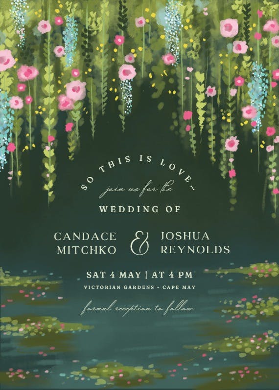 Impressionist romance - wedding invitation