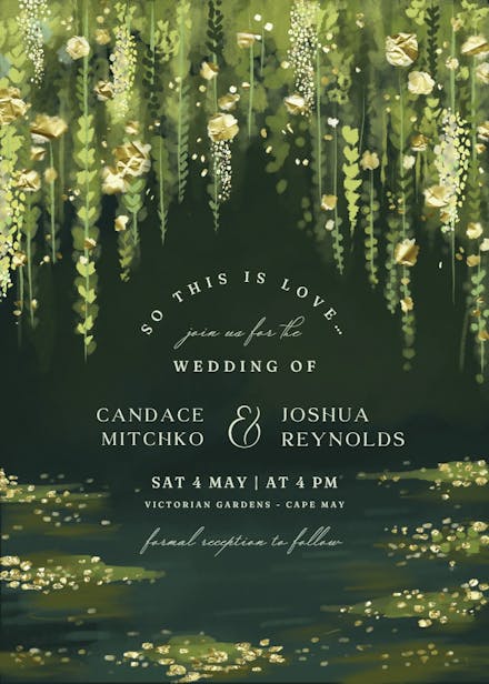 Impressionist romance - wedding invitation