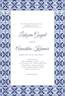 Indian frame - wedding invitation