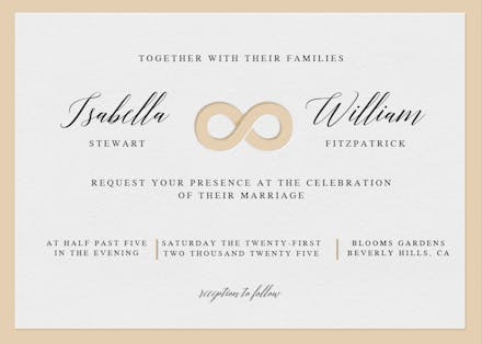 Infinity - wedding invitation