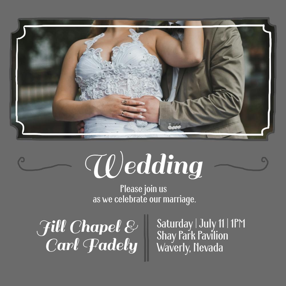 Inviting image - wedding invitation