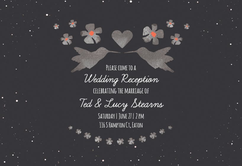 Joined in love - wedding invitation