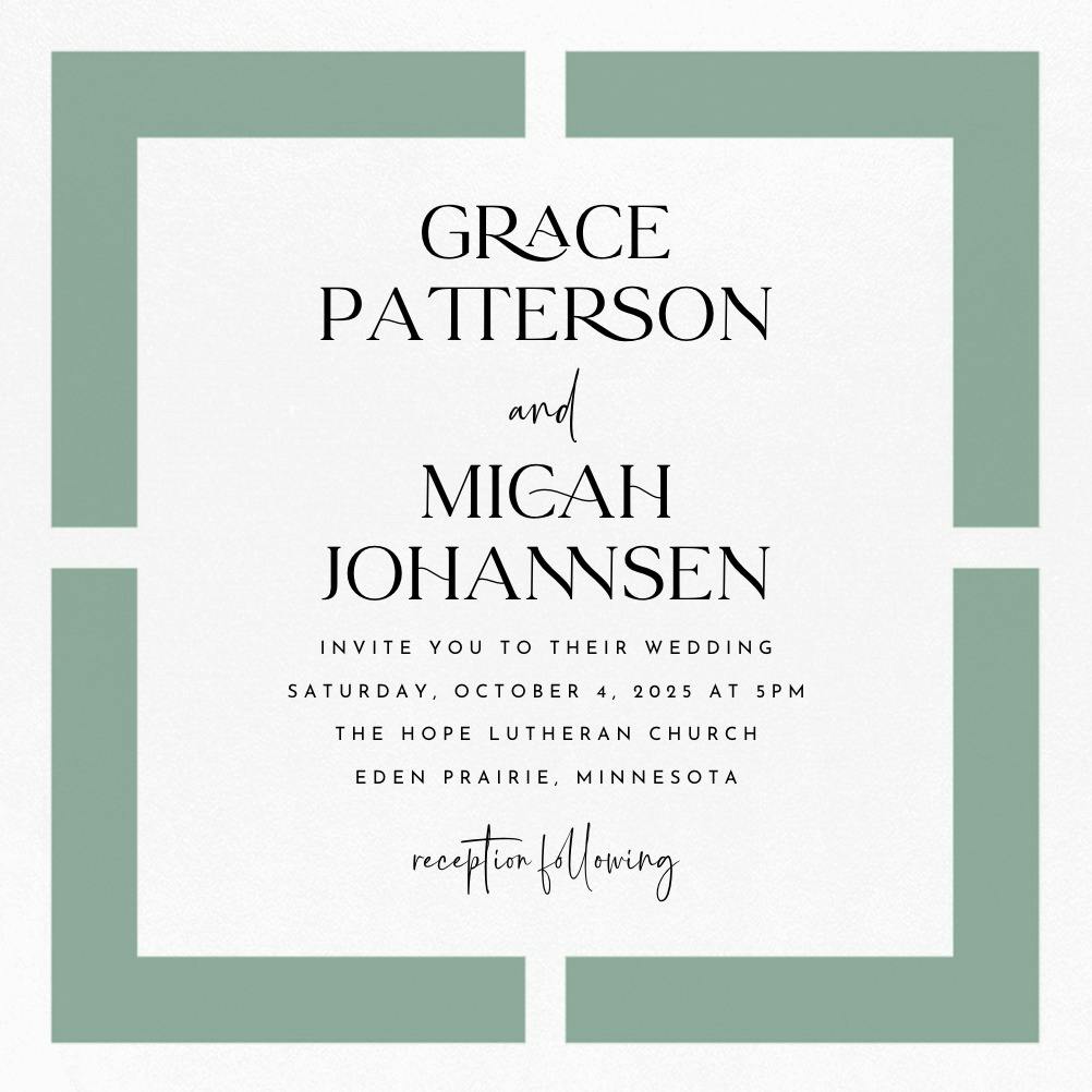 Joined squares - wedding invitation