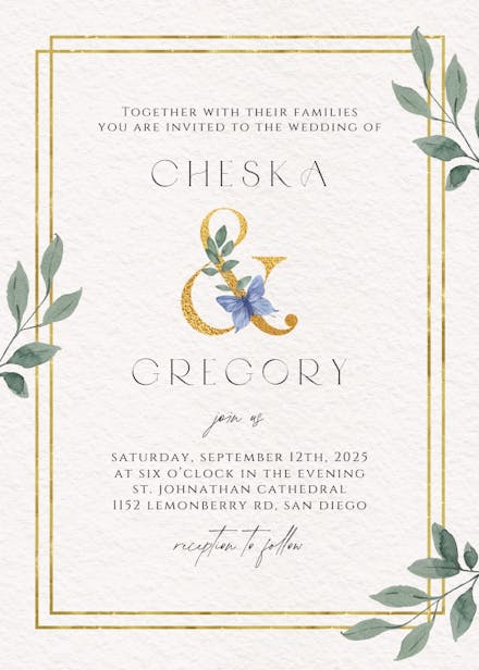 Just like that - invitación de boda