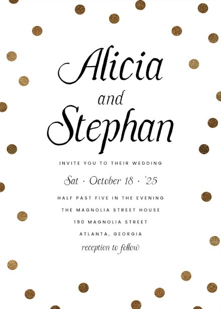 Kraft and dots - wedding invitation