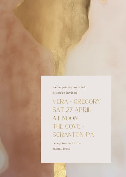 Laid-back luxury - wedding invitation