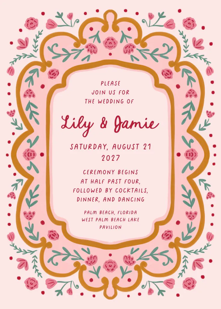 Love frame - düğün davetiyesi