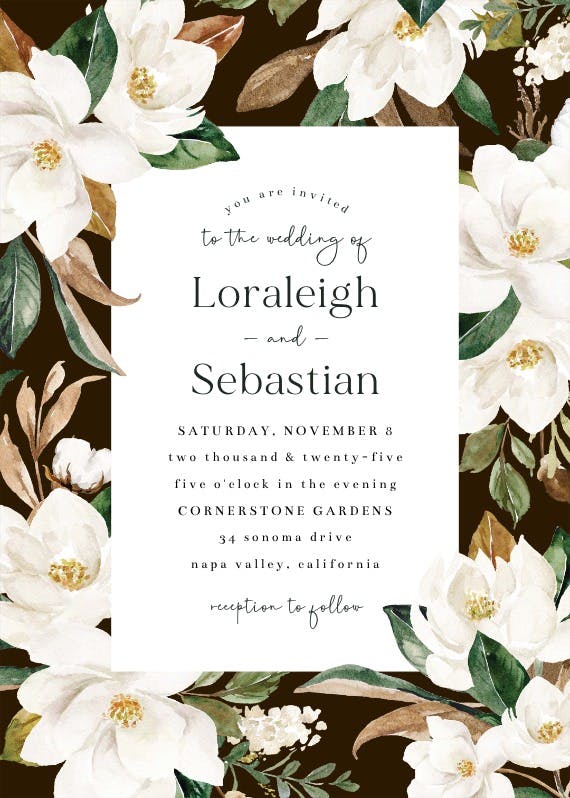 Magnolia - wedding invitation