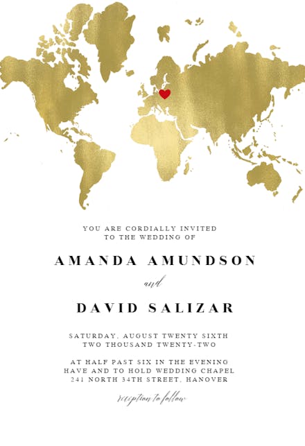 Map of love - Wedding Invitation