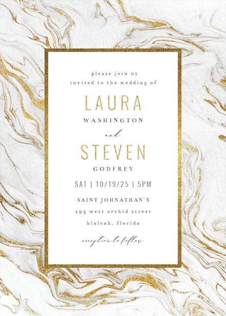 Marble - wedding invitation