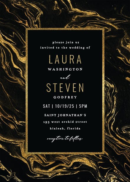 Marble - wedding invitation