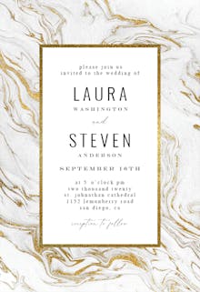 Marble - wedding invitation