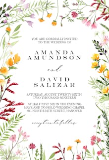 Meadow Flowers - Wedding Invitation