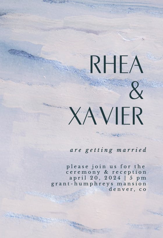 Minimal and elegant - wedding invitation