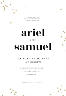 Minimal confetti - wedding invitation