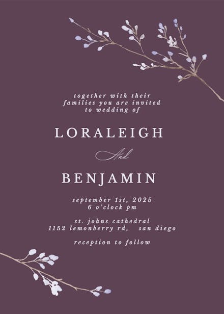 Minimalist peri - wedding invitation