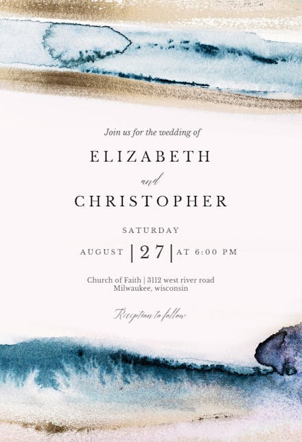 Modern Fluid - Wedding Invitation