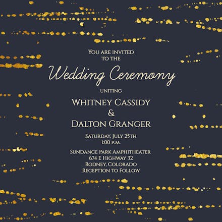 Modern marriage - wedding invitation