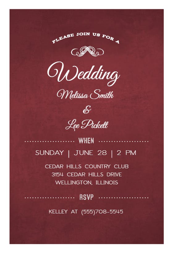 Modern media - wedding invitation