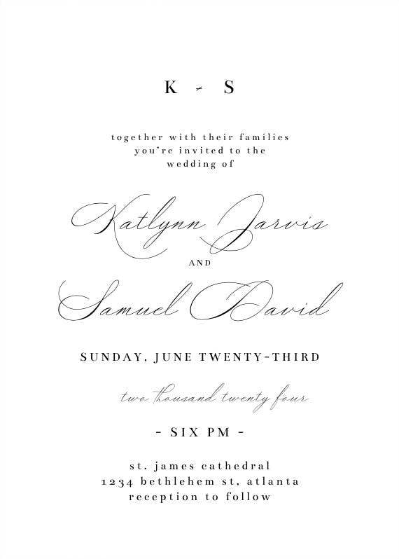 Modern vintage - wedding invitation