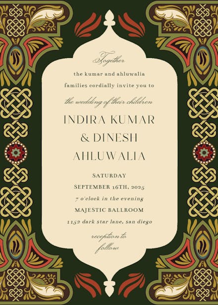 Mohabbat - wedding invitation