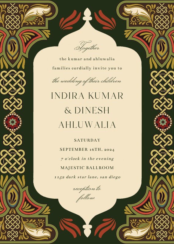 Mohabbat - wedding invitation