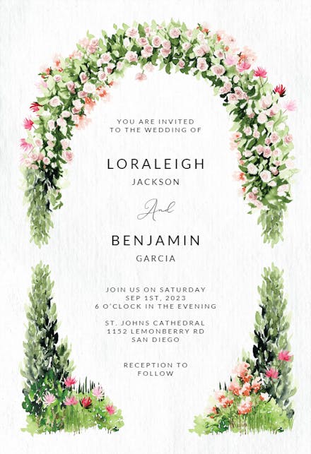 Monets Garden - Wedding Invitation