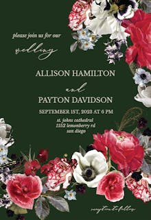 Moody Flowers - Wedding Invitation