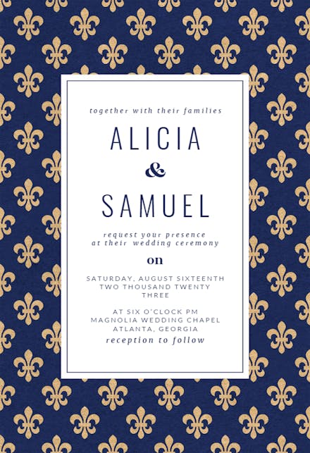 Nautical Pattern - Wedding Invitation