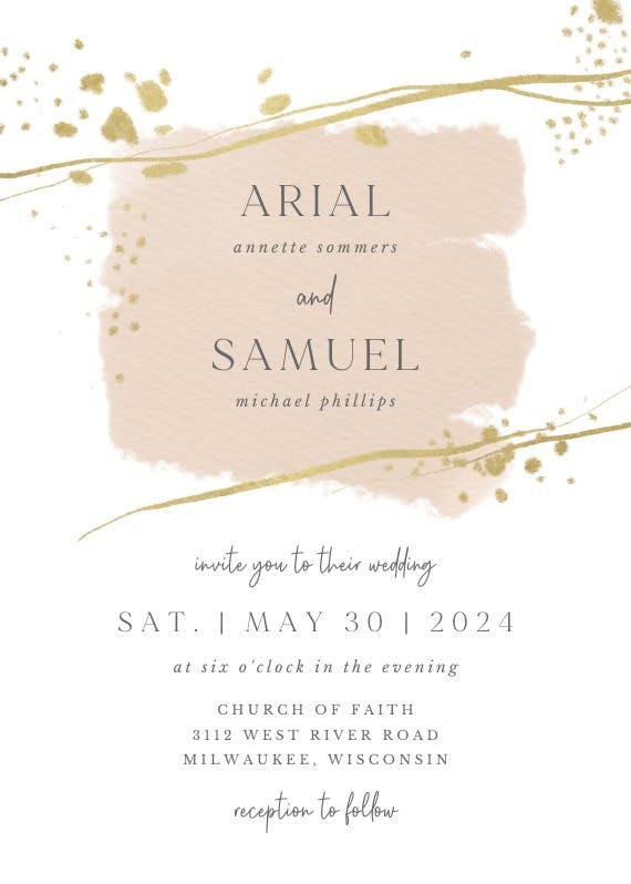 New story - wedding invitation