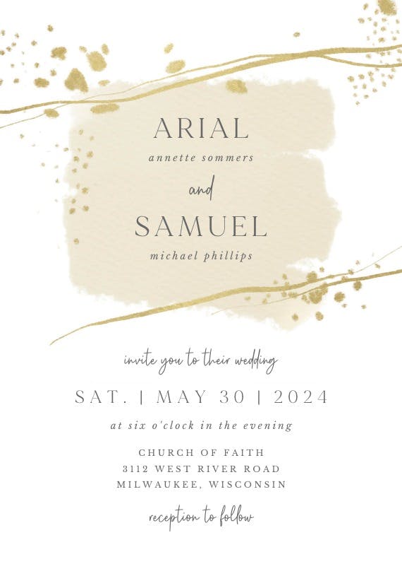 New story - wedding invitation