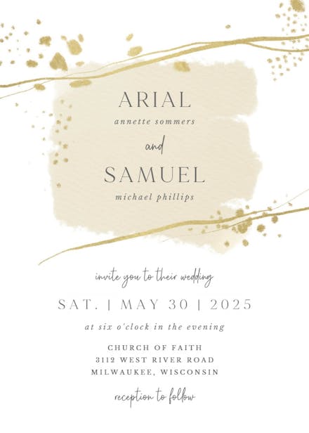 New story - wedding invitation