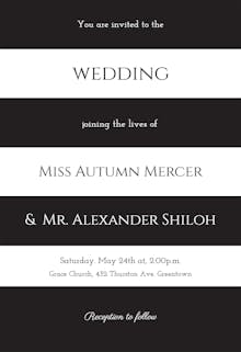 Newly minted - wedding invitation