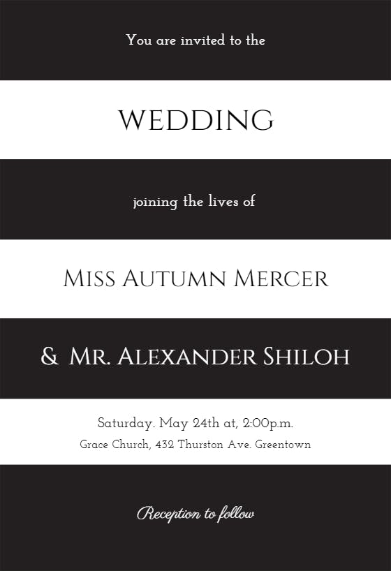 Newly minted - wedding invitation