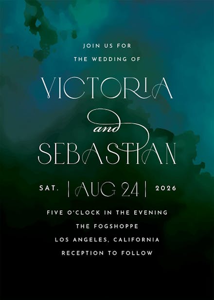 Night time - wedding invitation