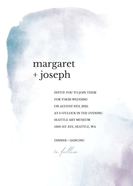 Ocean spread - wedding invitation