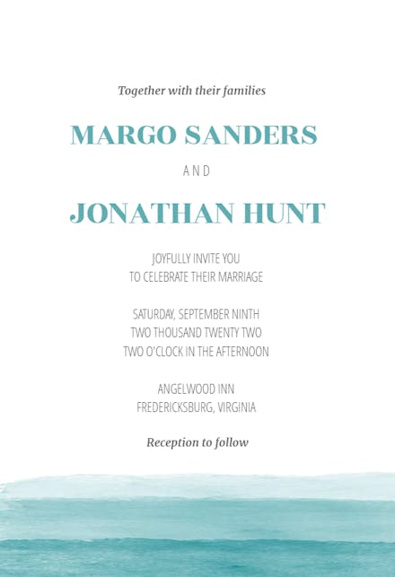 Oil Waves - Wedding Invitation