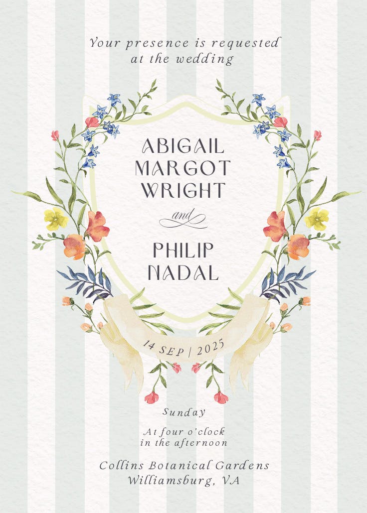 Ornate frame - wedding invitation