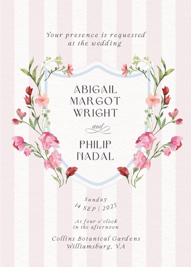 Ornate frame - invitación de boda