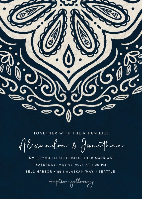Ornate wedding -  invitación de boda