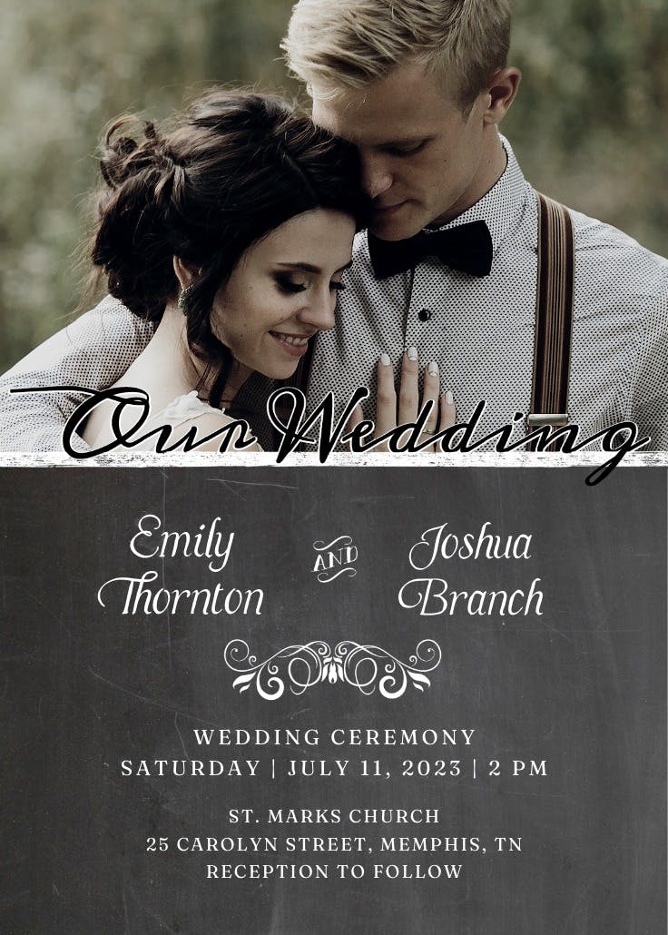 Our wedding - wedding invitation