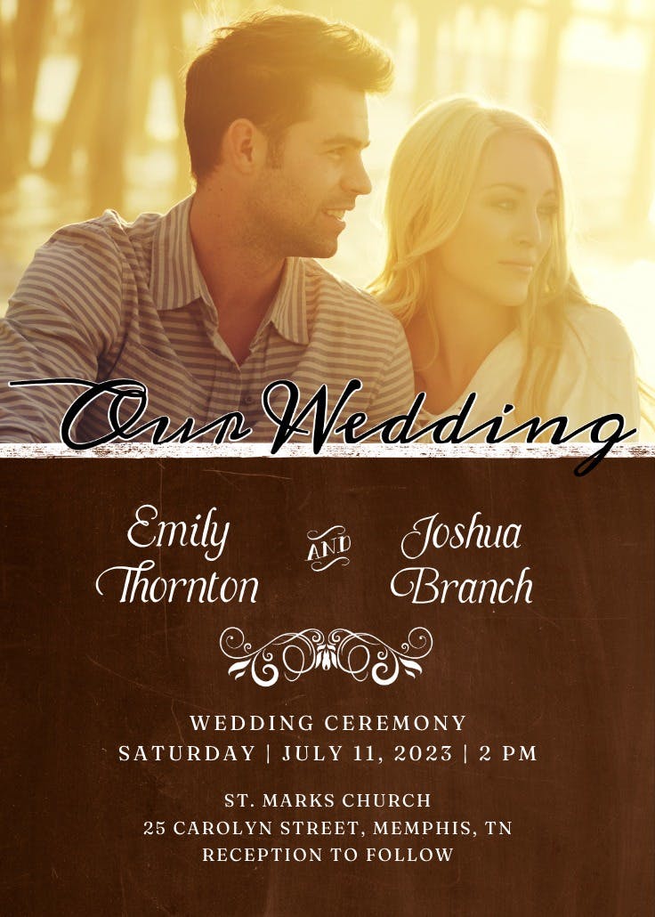 Our wedding - wedding invitation