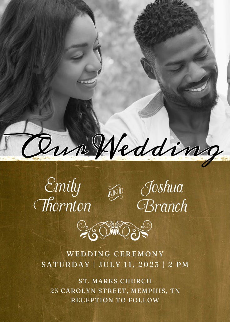 Our wedding - wedding invitation