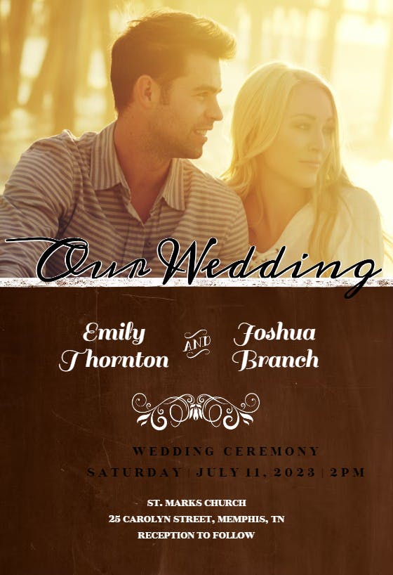 Our wedding - wedding invitation