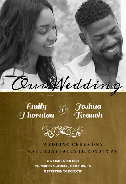 Our Wedding - Wedding Invitation Template | Greetings Island