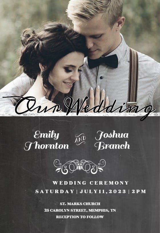 Our wedding - wedding invitation