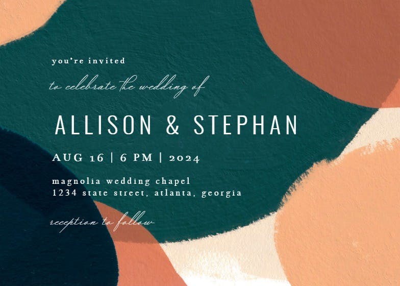 Paintery - wedding invitation