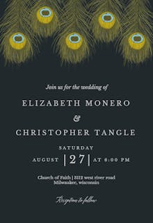 Peacock Feather - Wedding Invitation